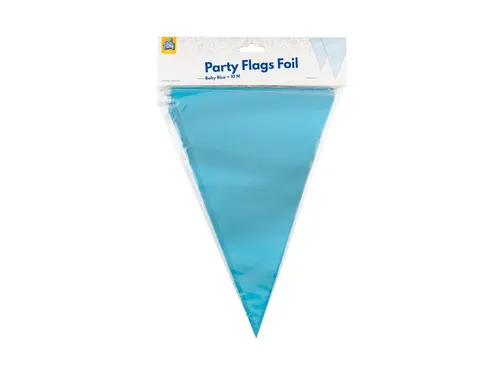 Party Flag Foil Baby Blue