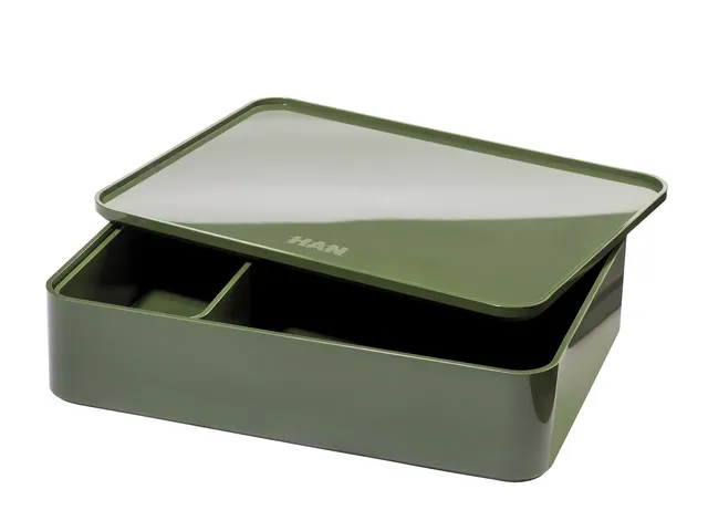 Smart-organiser Han Allison box met binnenschaal en deksel groen, stap