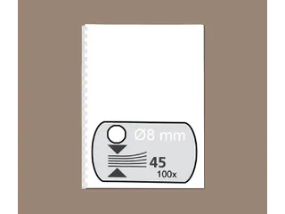 Bindrug Fellowes 8mm A4 Wit 21-rings - 2