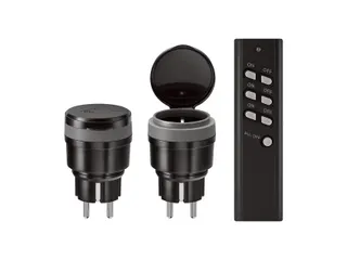Stekkerschakelaarset buiten KlikAanKlikUit 3500W AGC2-3500R zwart - 1