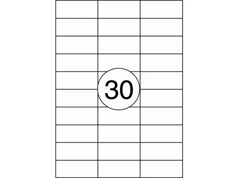 Etiket Rillstab 70x29.7mm Wit