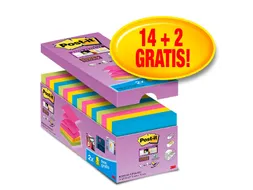 Memoblok Post-it Z-Note S330-16 76x76mm Super Sticky 14+2 Assorti
