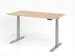 Bureau assis-debout électrique 640-1290x1600x800mm chêne/argenté
