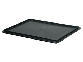 oplegdeksel,PP,v. ESD-stapelbak,BxD 600x400mm,zwart - 1