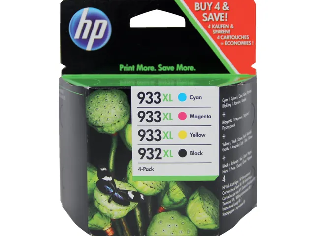 Inktcartridge HP C2P42AE 932XL/933XL zwart + 3 kleuren HC