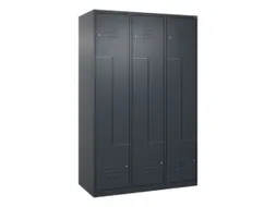 Z-garderobekast,HxBxD 1850x1200x500mm,vak B 200/400mm,cil.-slot