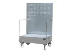 Verrijdbare Opvangbak,V. 2X200L Vat,Opvangvol. 215L