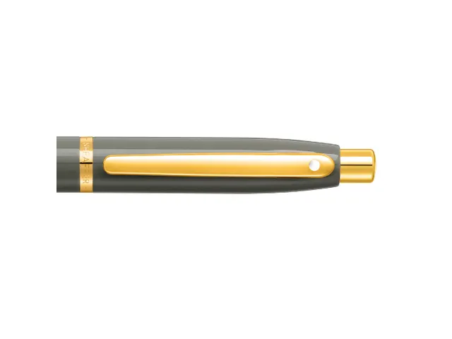 Balpen SHEAFFER VFM 9427 Glossy Light Gray met PVD Gold-Tone Trim