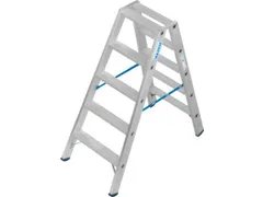 dubbele ladder,beide zijden,2x5treden m. R13-laag,treden met profiel