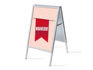 Stoepbord A1 complete set met print "NOUVEAU" Rood - 1