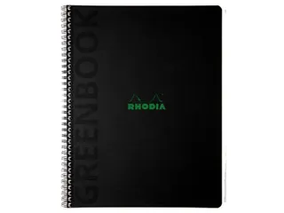 Notitieboek Rhodia Greenbook recycled A4+ lijn Soft Cover Zwart - 1