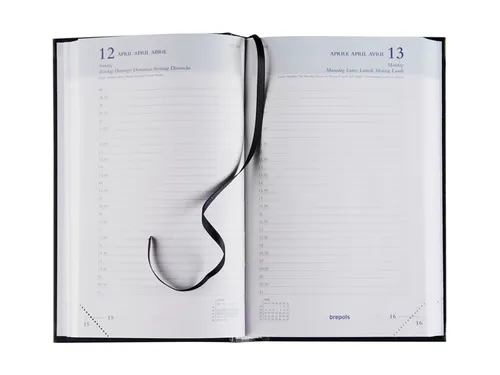 Agenda 2027 Brepols Brefix Lima 1dag/1pagina zwart