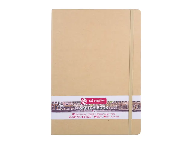 Schetsboek Talens Art Creation 80 witte vellen 140gr 210x300mm kraft
