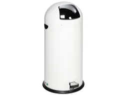Push & Kick Afvalbak Staalplaat 52 Liter 880x415mm Met Pedaal Wit