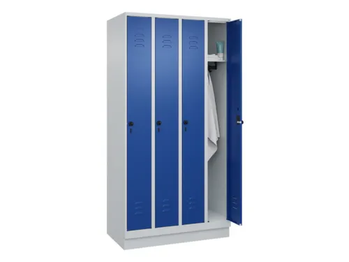 locker,HxBxD 1950x1000x500mm,4vak,vak B 250mm,draaigrendel,sokkel