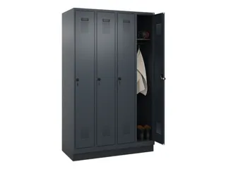 locker,HxBxD 1950x1200x500mm,4vak,vak B 300mm,draaigrendel,sokkel - 1