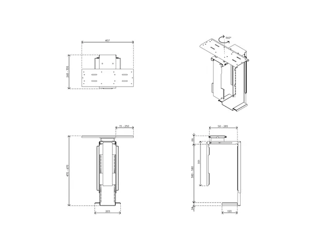 Dataflex Topgrip Cpu Houder Zilver 322