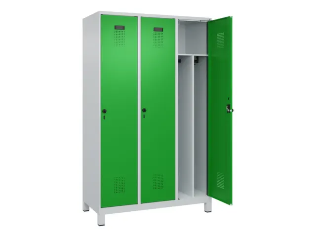 locker voor scheiding van kleding,HxBxD 1950x1200x500mm,3vak