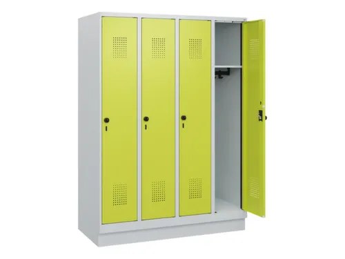 schoollocker,HxBxD 1630x1200x500mm,4vak,vak B 300mm,draaigrendel