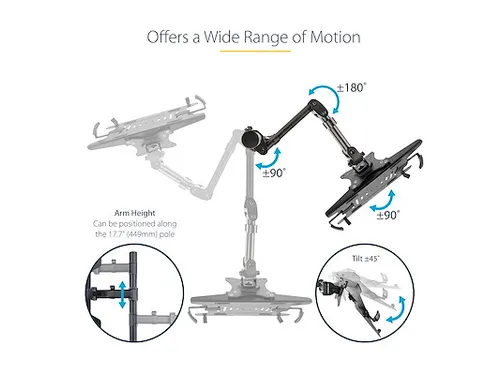 Monitorarm voor Laptop of Monitor Zwart