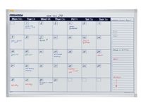 maandplanners HxB 600x900mm gelakt magnetisch bord wit maand/planning