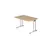 bureau,HxBxD 740x1200x800mm,blad eiken,C-voet RAL9006