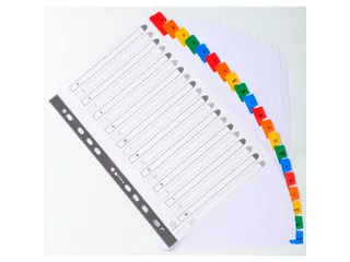 Bedrukte Tabbladen A-z A4 20-Delig 11-Gaats Versterkte Kleurtabs - 3