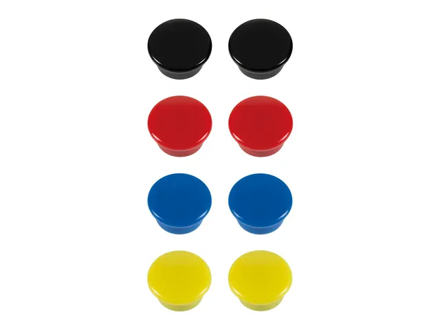 Magneet Westcott assorti pak à 8st. Ø 15x8mm, 100g