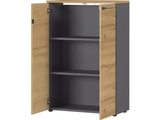 dossierkast,HxBxD 1200x800x400mm,3xhouten vloer,3ordnerhoogte - 2