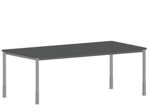 In hoogte verstelbaar bureau,HxBxD 720-840x2000x1000mm,MS-donkergrijs