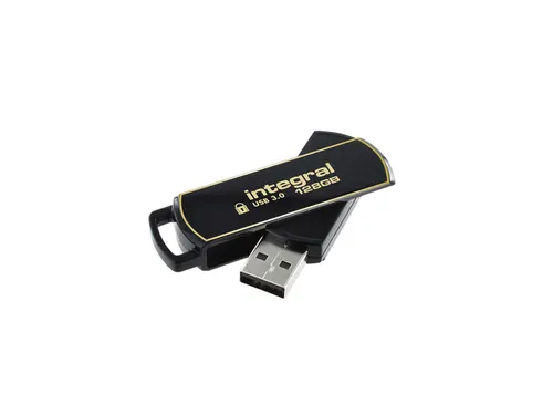 USB stick 3.0 Integral Secure 360 USB-A 128GB zwart