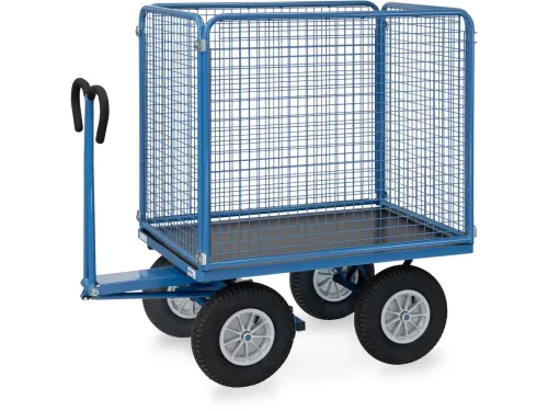 Handtrekwagens 6444l 1000kg 1200x800mm Draadgaas Luchtbanden