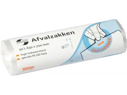 Universal Plus vuilniszak 10 micron 63x70 cm 50L wit rol 50 stuks