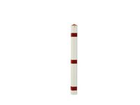 Afzetpaal Vierkant 70x70mm Vast Te Betonneren Spitse Kop Wit/Rood