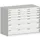 ladekast 1000x1300x750mm 7laden zware lasten RAL7035 front RAL7035