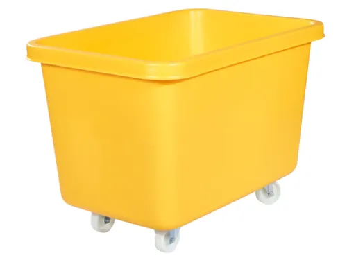 Verrijdbare Rechthoekige Bak 227 Liter Hxbxd 641X902X660Mm Pe Geel