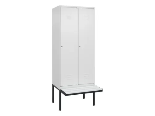locker met bank,HxBxD 2120x800x815mm,2vak,vak B 400mm,cil.-slot