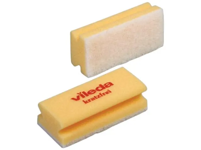 Vileda Glitzi non-scratch schuurspons 15x7cm Geel/Wit 10 stuks