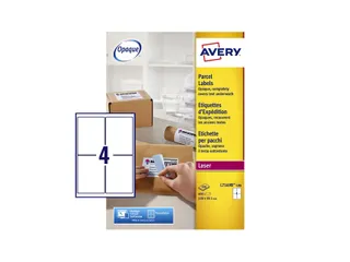 Etiket Avery L7169B-100 99.1x139mm blockout 400 stuks - 1