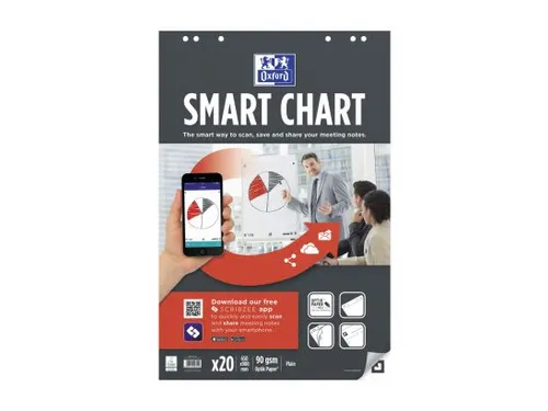 Flipoverpapier Oxford smart 65x98cm. blanco 90gram 20vel