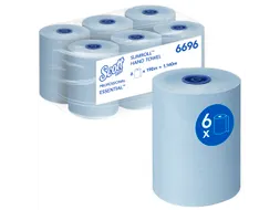 Handdoekrol Scott Essential Slimroll 1-laags 190m blauw 6696
