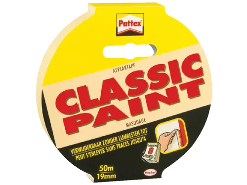 Afplaktape Pattex Classic 19mmx50m creme