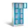 Lockerkast 1800x810x500mm 2x4 vakken Cilinderslot, Sokkel, RAL5012