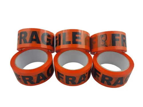 Verpakkingstape Signaleringstape Fragile/Breekbaar 50mm x 66m oranje