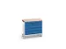 gereedschapswagen 980x1050x600mm multiplexblad 5 laden RAL7035+RAL5010
