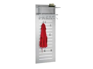 Design-Wandgarderobe Hxbxd 1700X600X330Mm 6Haken 5Kleerhangers Ral9006 - 2