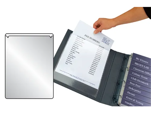 Insteektas Tarifold U-map A6 115x158mm zelfklevend PP transparant