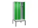 locker met bank,voor scheiding van kleding,HxBxD 2120x900x815mm,3vak
