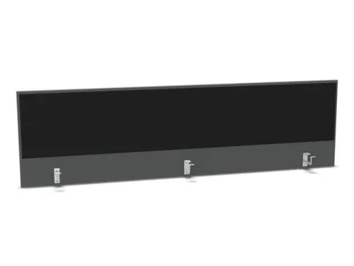 opzetpaneel bureau aanbouw achter MS-donkergrijs BN8033-zwart 2000mm