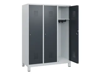 schoollocker,HxBxD 1630x1200x500mm,3vak,vak B 400mm,cil.-slot,voeten - 1